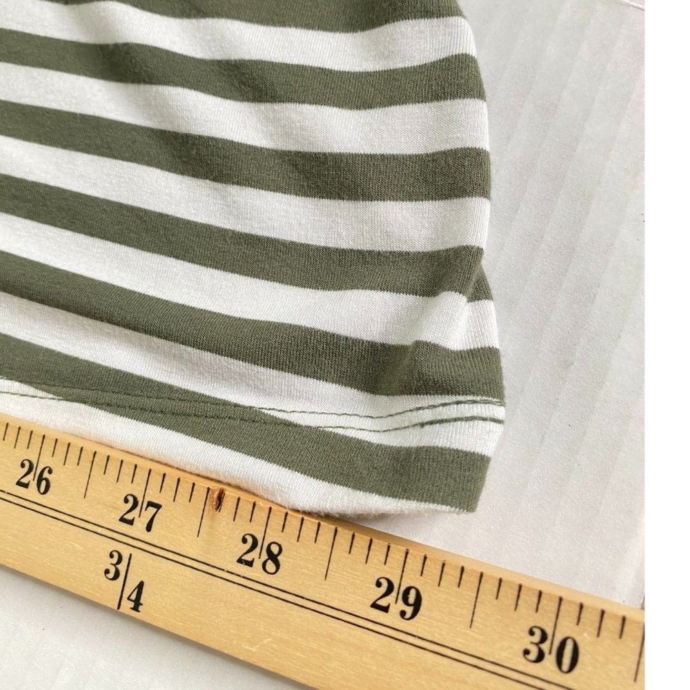 Time and Tru Women’s Striped Tank Dress S 4-6 Green White Knit Casual Midi Boho - Picture 7 of 7